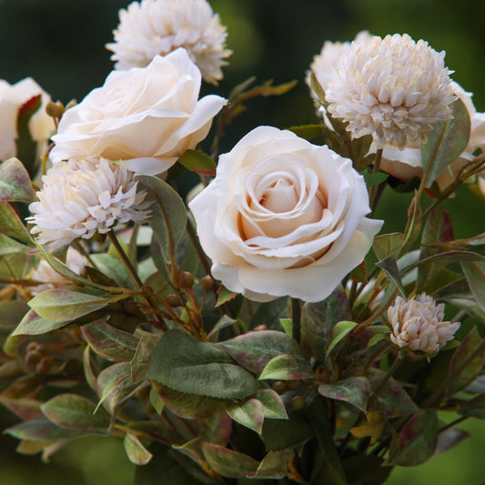 Faux Rose Cream Vintage Arrangement