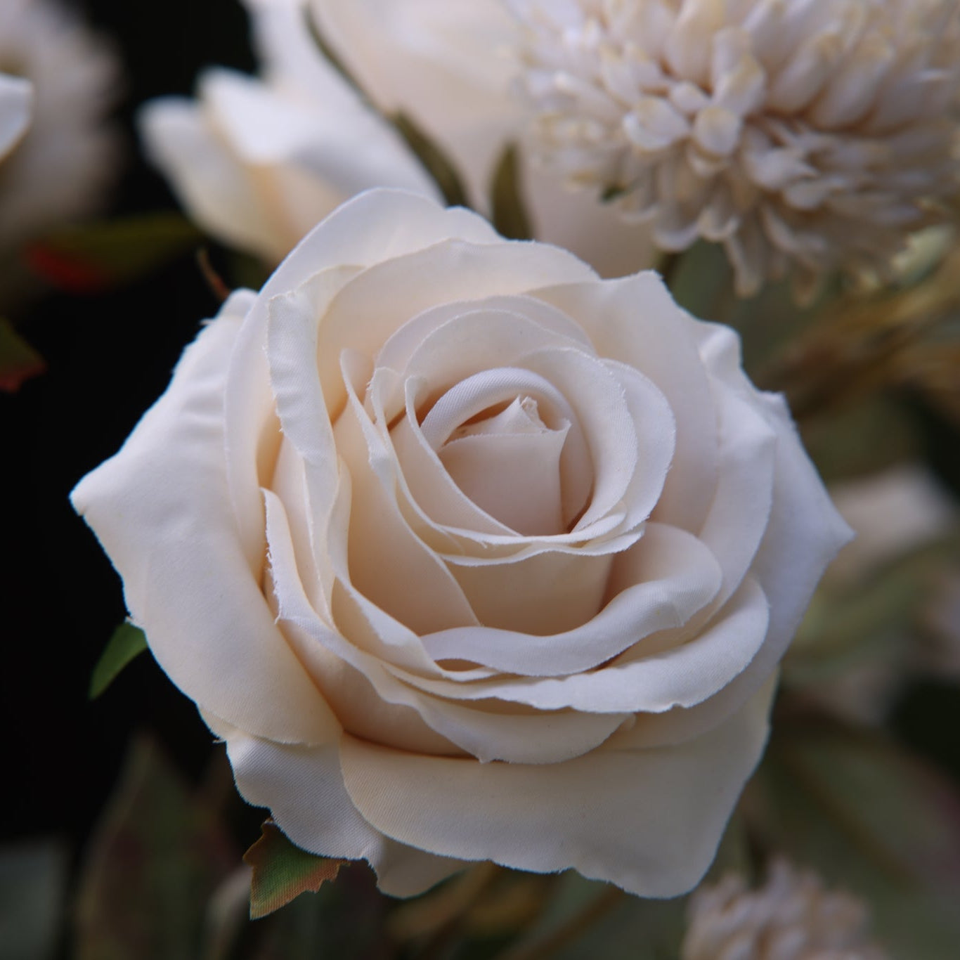 Faux Rose Cream Vintage Arrangement