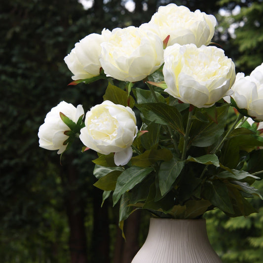 Faux Cream Peony Bunch