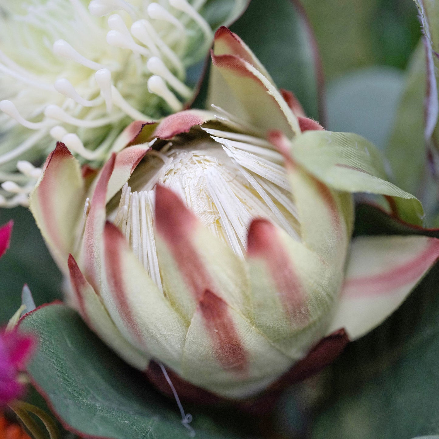 Faux Tropical Flower Arrangement