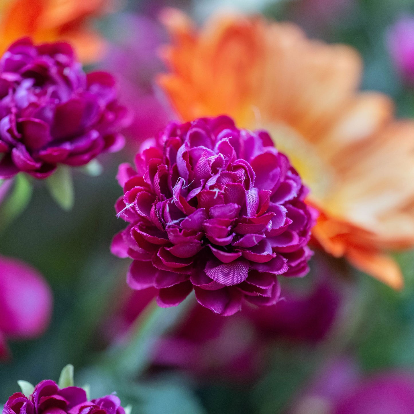 Faux Hot Pink & Orange Arrangement