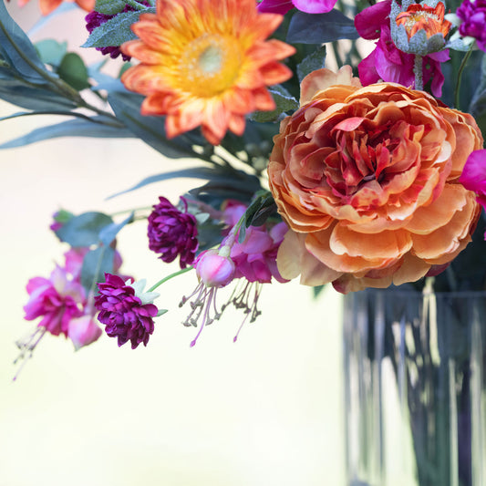 Faux Hot Pink & Orange Arrangement
